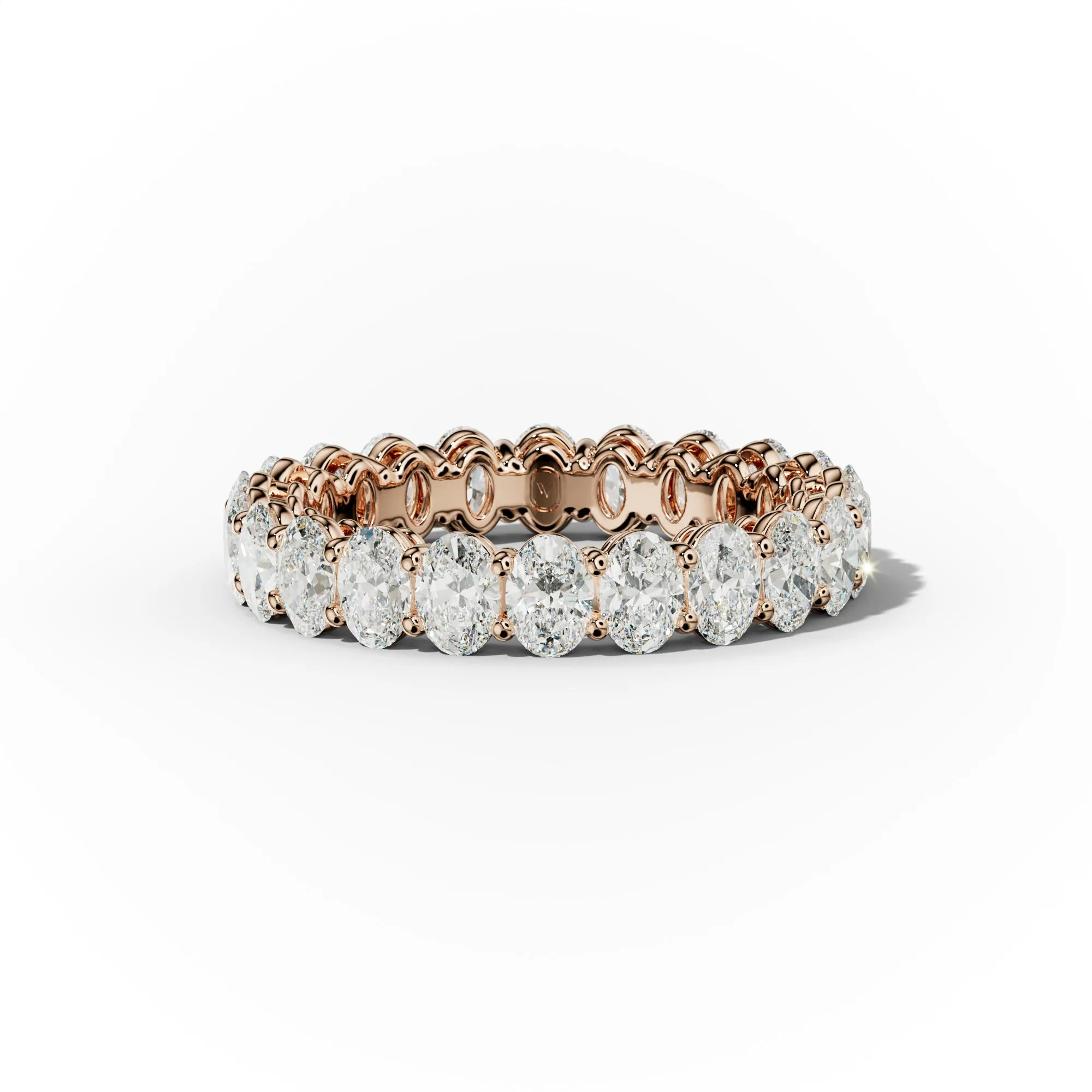 3.0 Carat Oval Cut Diamond Eternity Band Shared Prong