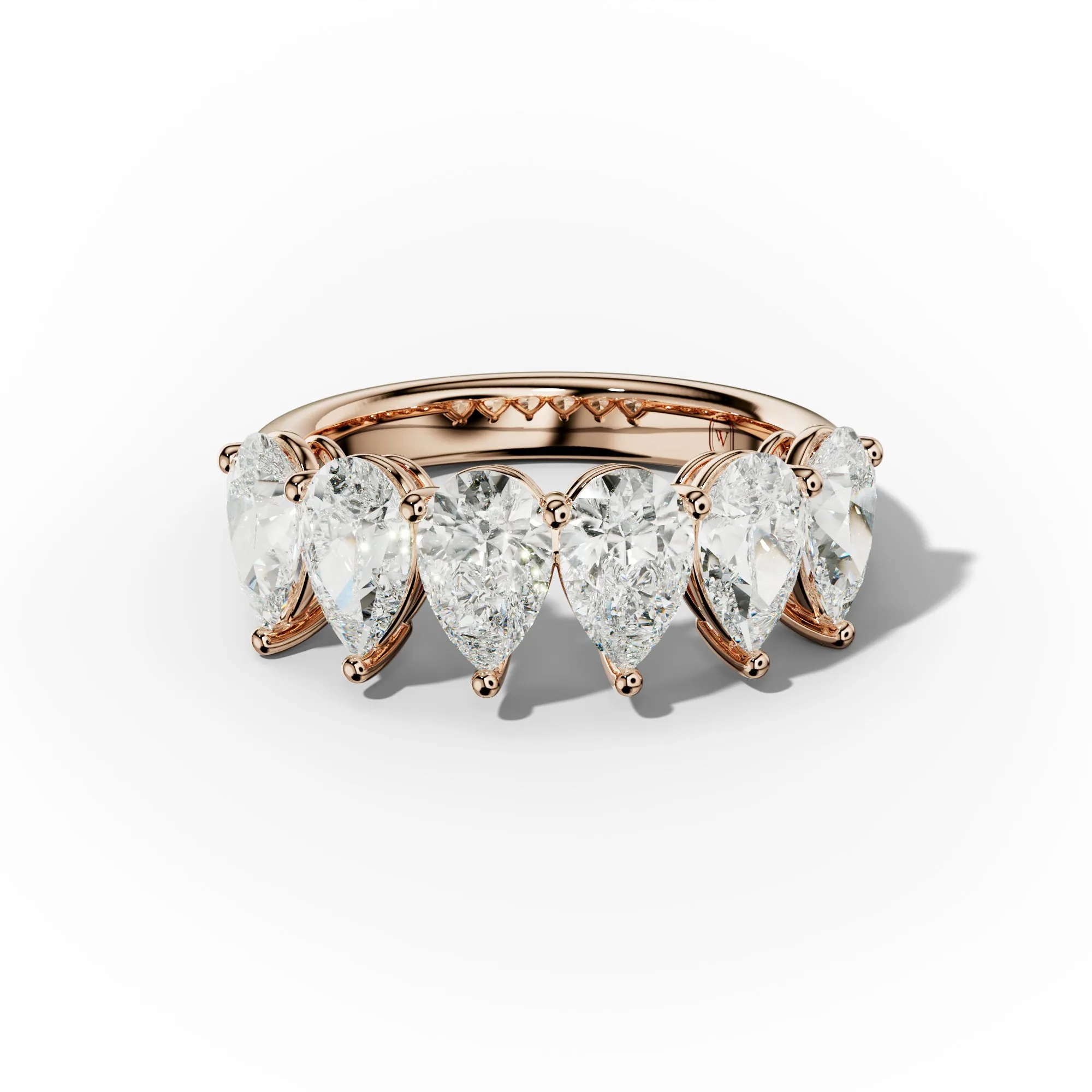 3.0 Carat Pear Shape Diamond Anniversary Band