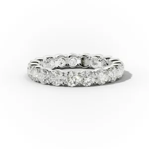 3.0 Carat Round Cut Diamond Classic Eternity Band Shared Prong
