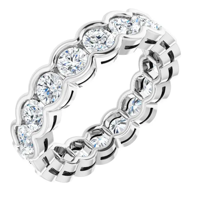 3.0 ct. Round Diamond Half Bezel Set Eternity Band