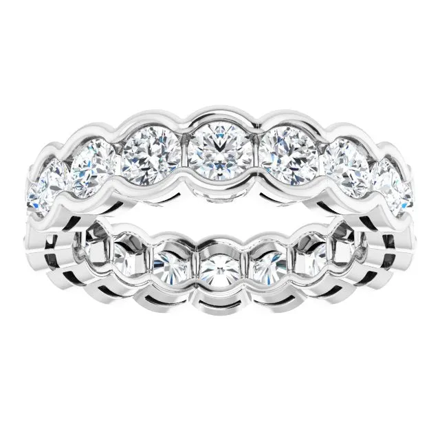 3.0 ct. Round Diamond Half Bezel Set Eternity Band