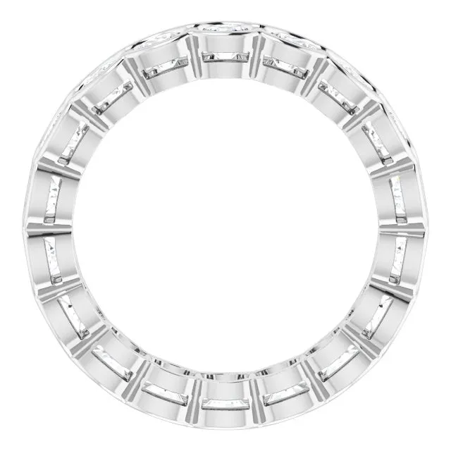 3.0 ct. Round Diamond Half Bezel Set Eternity Band