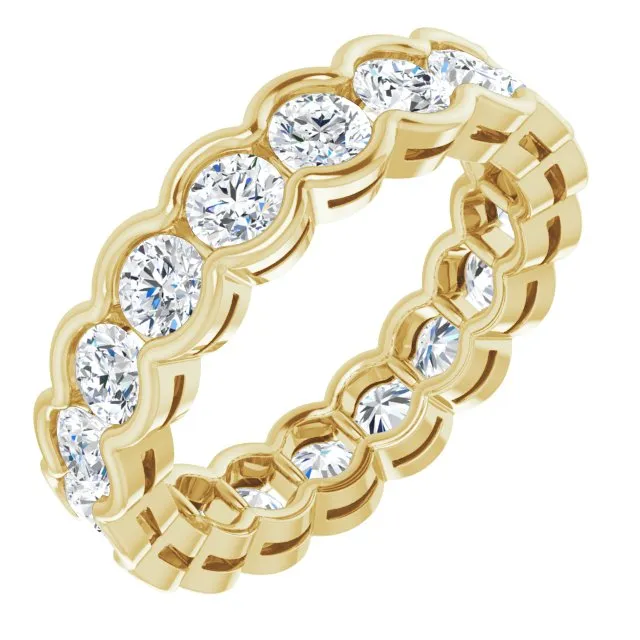 3.0 ct. Round Diamond Half Bezel Set Eternity Band
