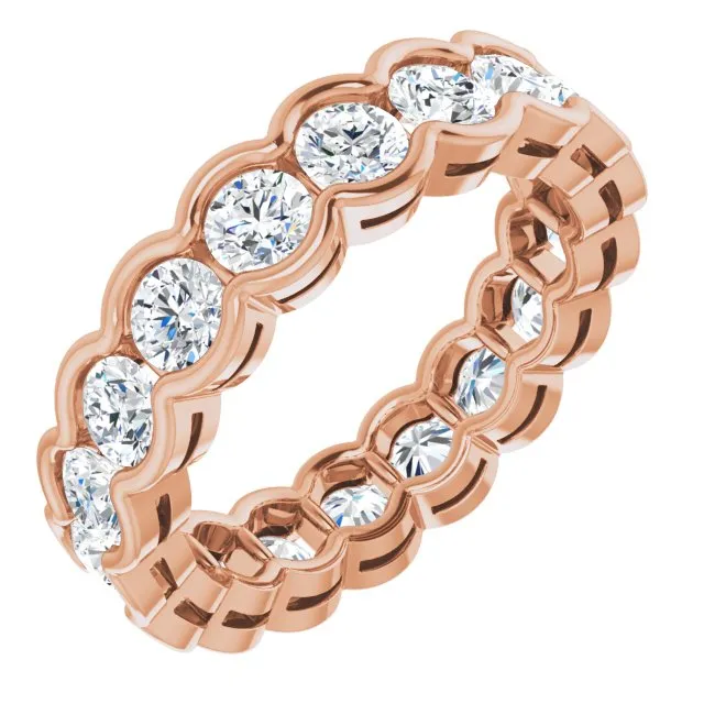 3.0 ct. Round Diamond Half Bezel Set Eternity Band