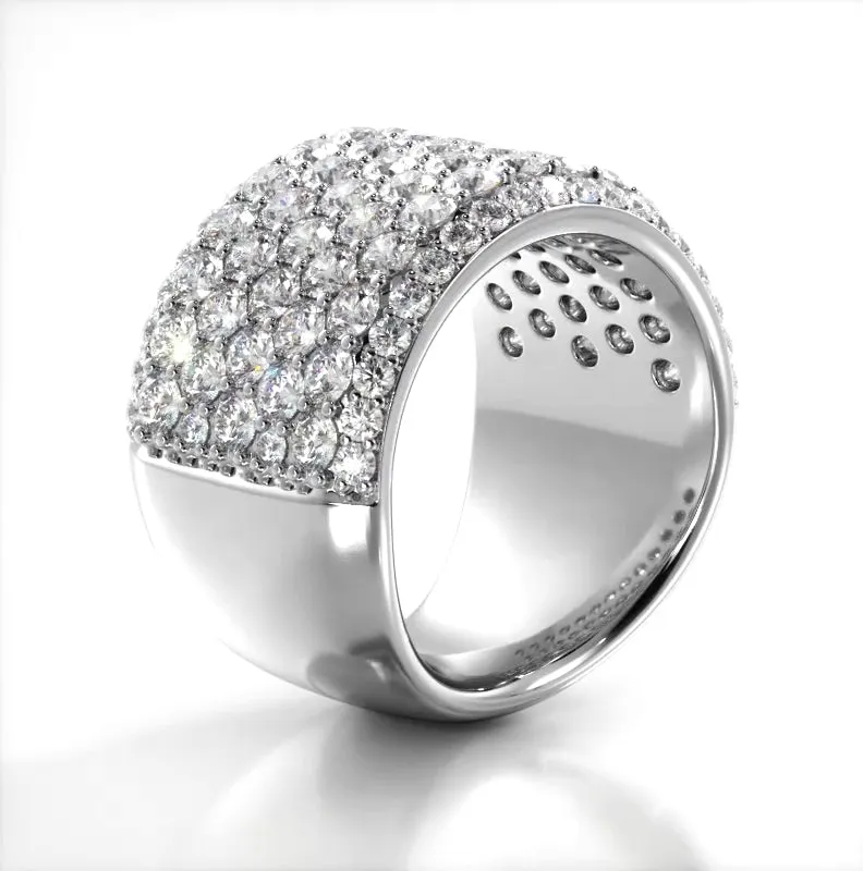 3.13 ct Round Diamond Wedding Band
