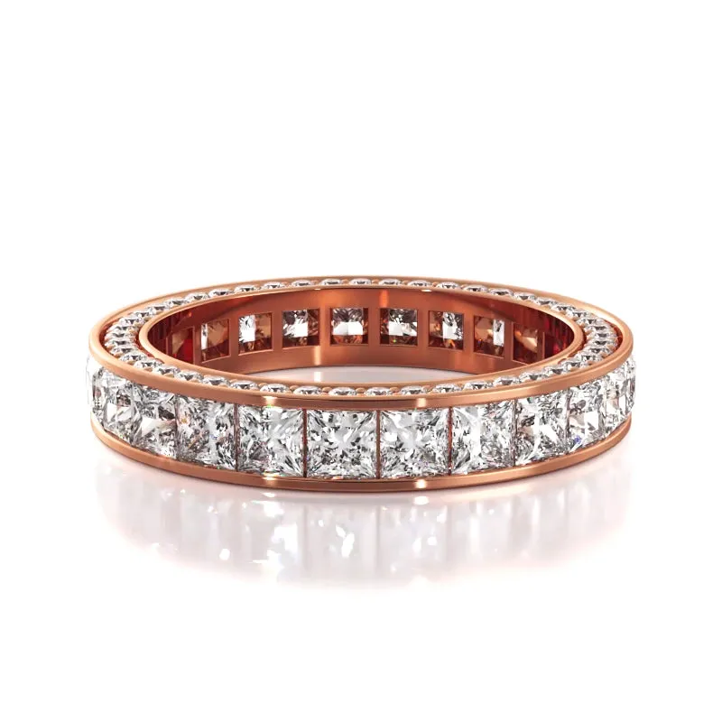 3.14 ct. Princess And Round Diamond Eternity Band