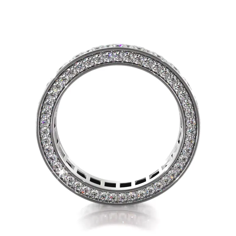3.14 ct. Princess And Round Diamond Eternity Band