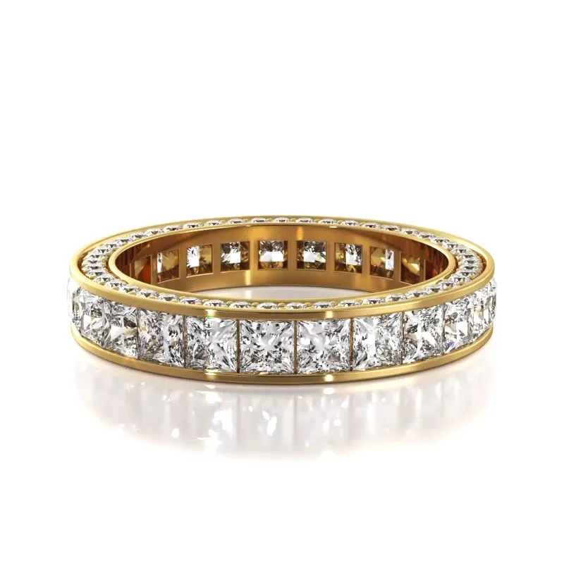3.14 ct. Princess And Round Diamond Eternity Band
