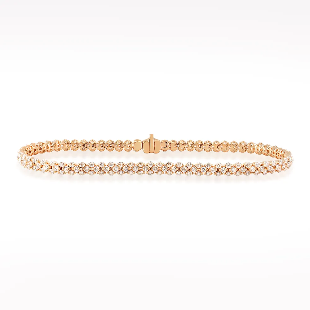 3.15ct Diamond Rose Gold Bracelet