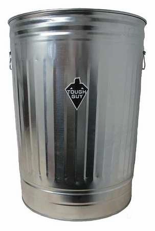 31 gal. Round Silver Trash Can