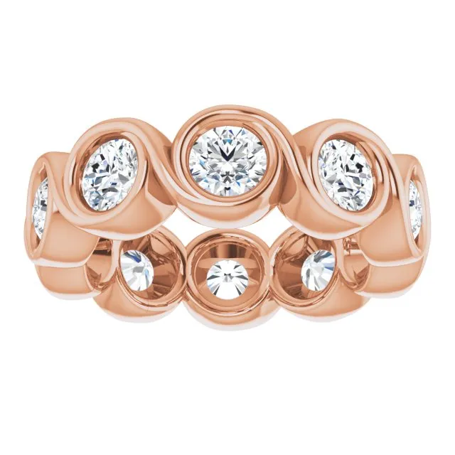 3.30 ct. Bezel Set Round Diamond Eternity Band