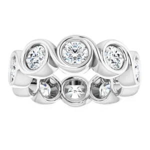 3.30 ct. Bezel Set Round Diamond Eternity Band