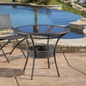 34-inch Round Outdoor Wicker Dining Table - NH225692 patio chairs, outdoor seating