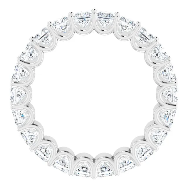 3.96 ct. Princess Diamond Eternity Band U Setting