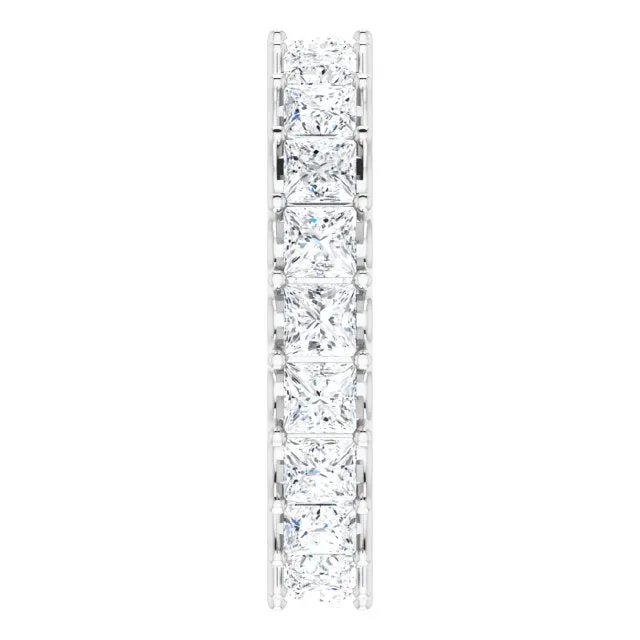 3.96 ct. Princess Diamond Eternity Band U Setting