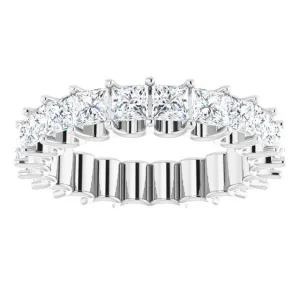 3.96 ct. Princess Diamond Eternity Band U Setting