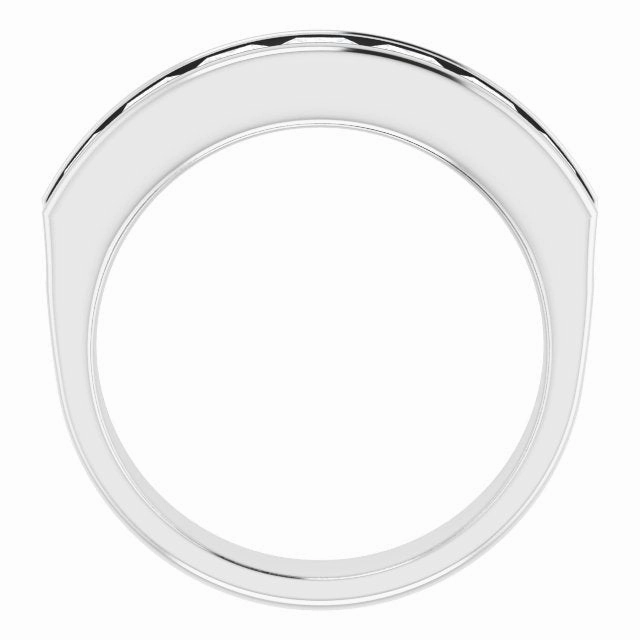 3.0 ctw Channel Set Princess Diamond Men's Ring