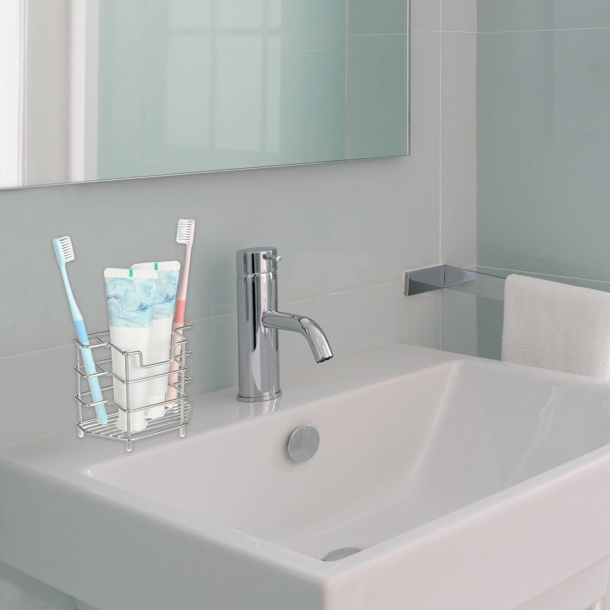 3 Slots 304 Stainless Steel Toothbrush Holder, Toothpaste Holder Stand