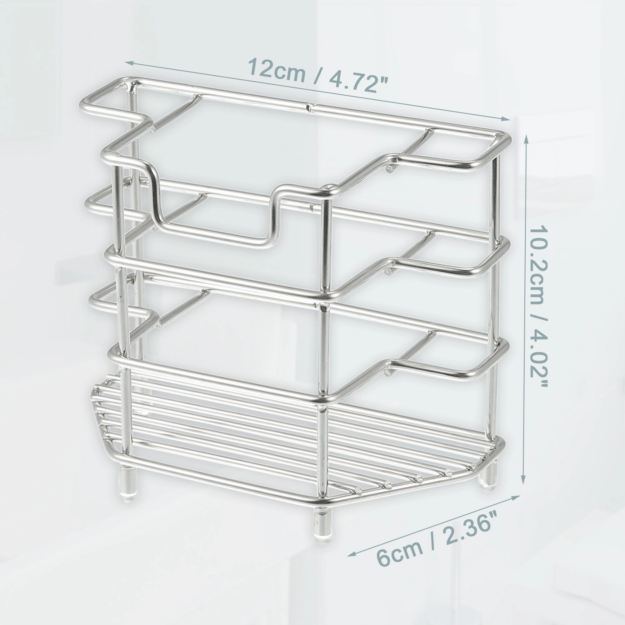 3 Slots 304 Stainless Steel Toothbrush Holder, Toothpaste Holder Stand