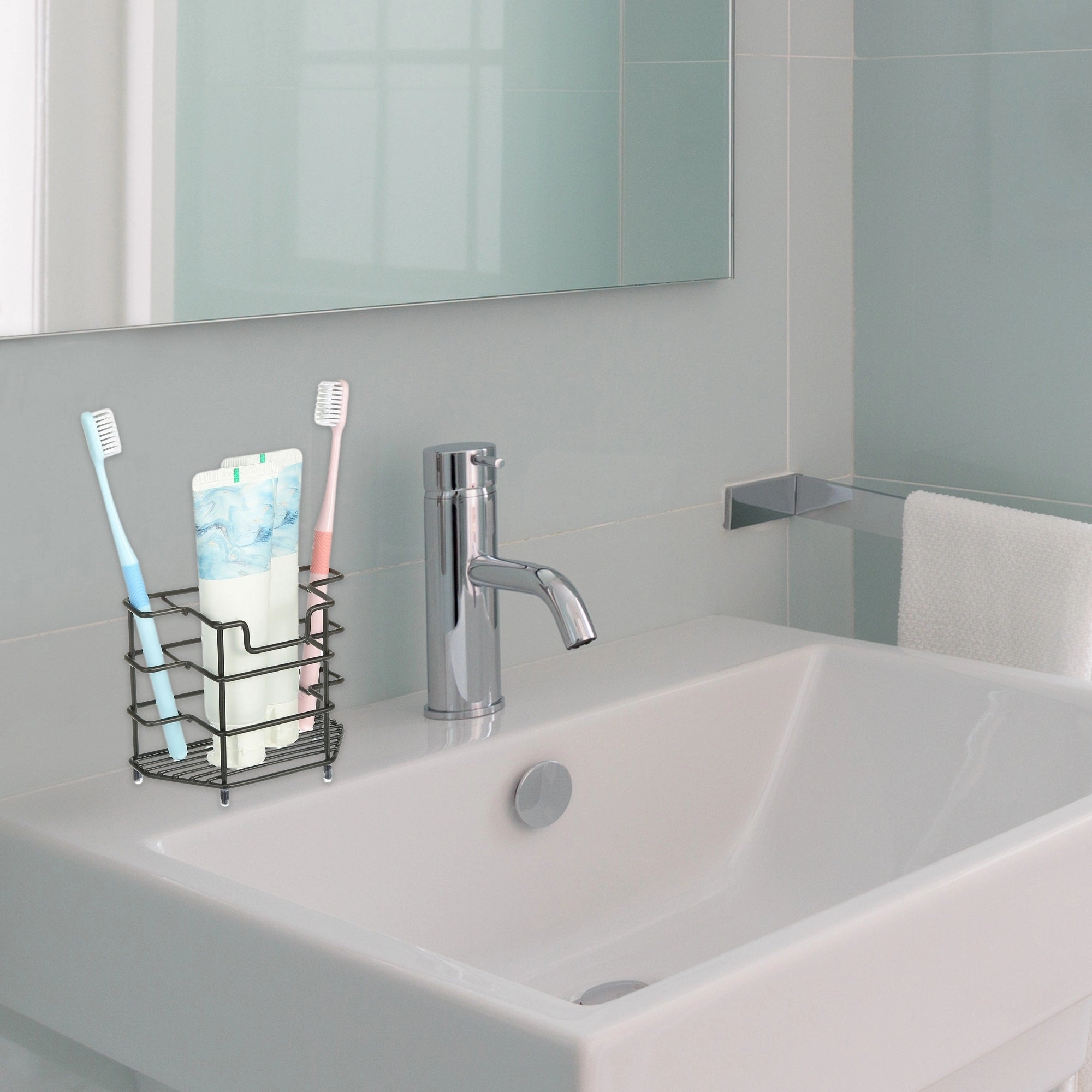 3 Slots 304 Stainless Steel Toothbrush Holder, Toothpaste Holder Stand