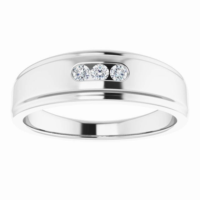 3 Stone Men's Diamond Ring