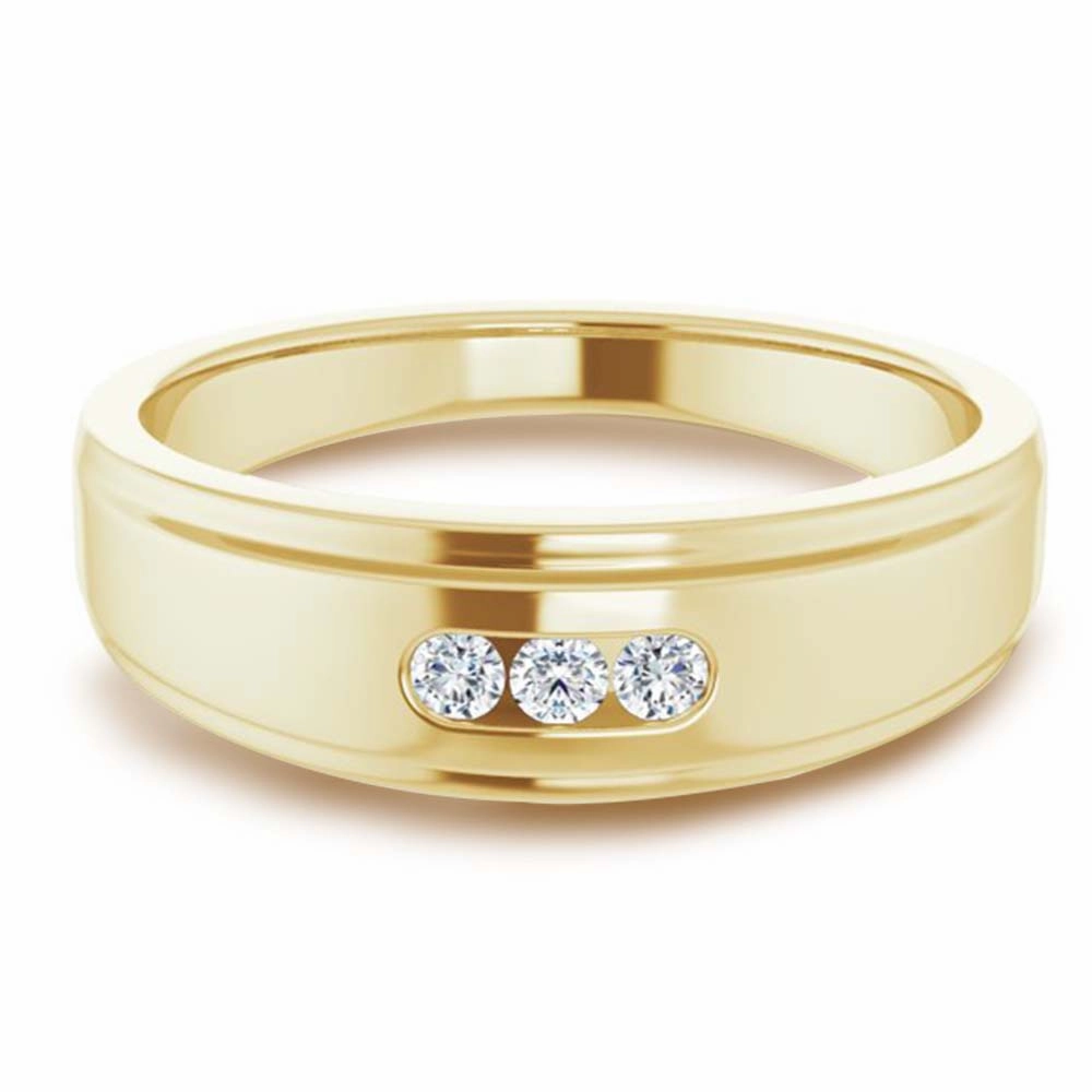 3 Stone Men's Diamond Ring