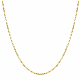 3mm 18K Gold IP Titanium Box Chain Necklace