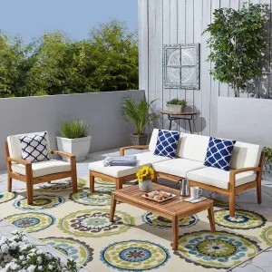 4-Seater Sectional Sofa Set For Patio with Club Chair - NH782703 patio chairs, outdoor seating