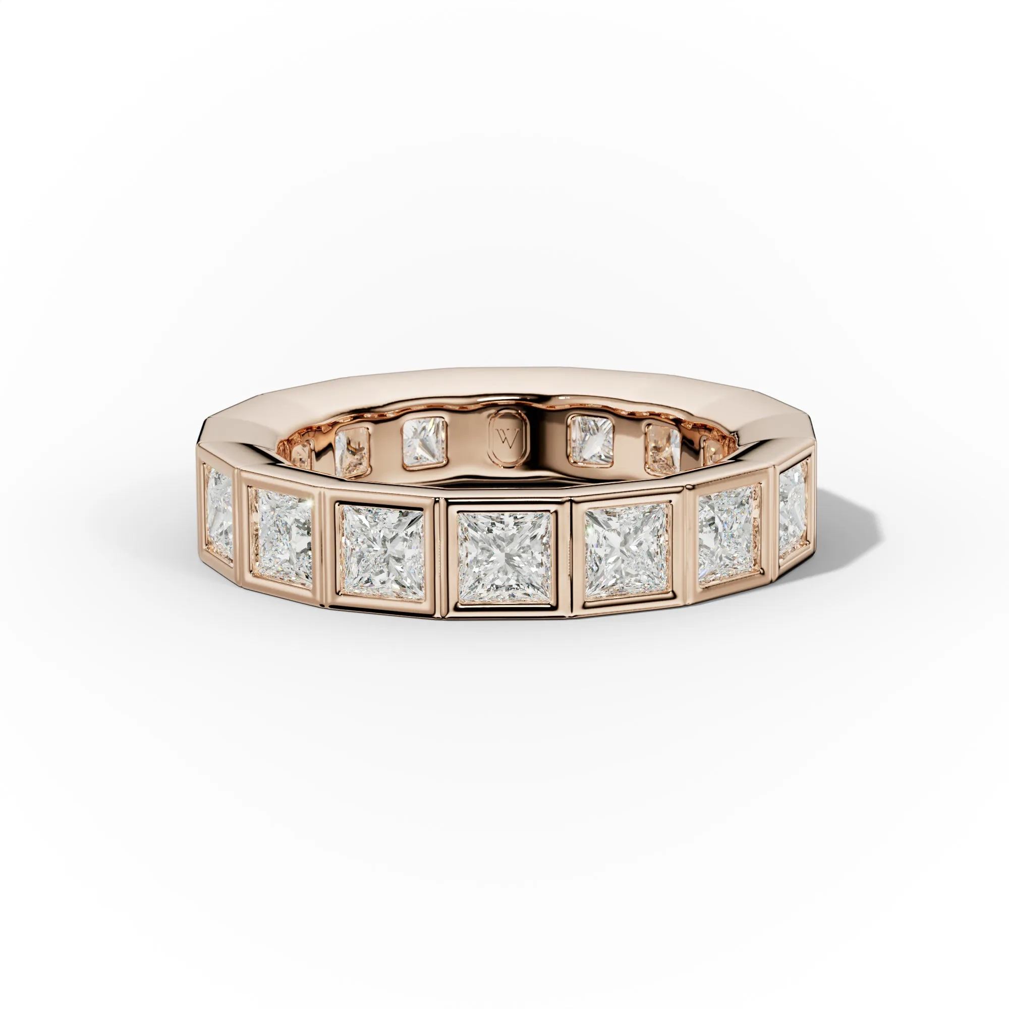 4.0 Carat Bezel Set Princess Cut Diamond Eternity Band