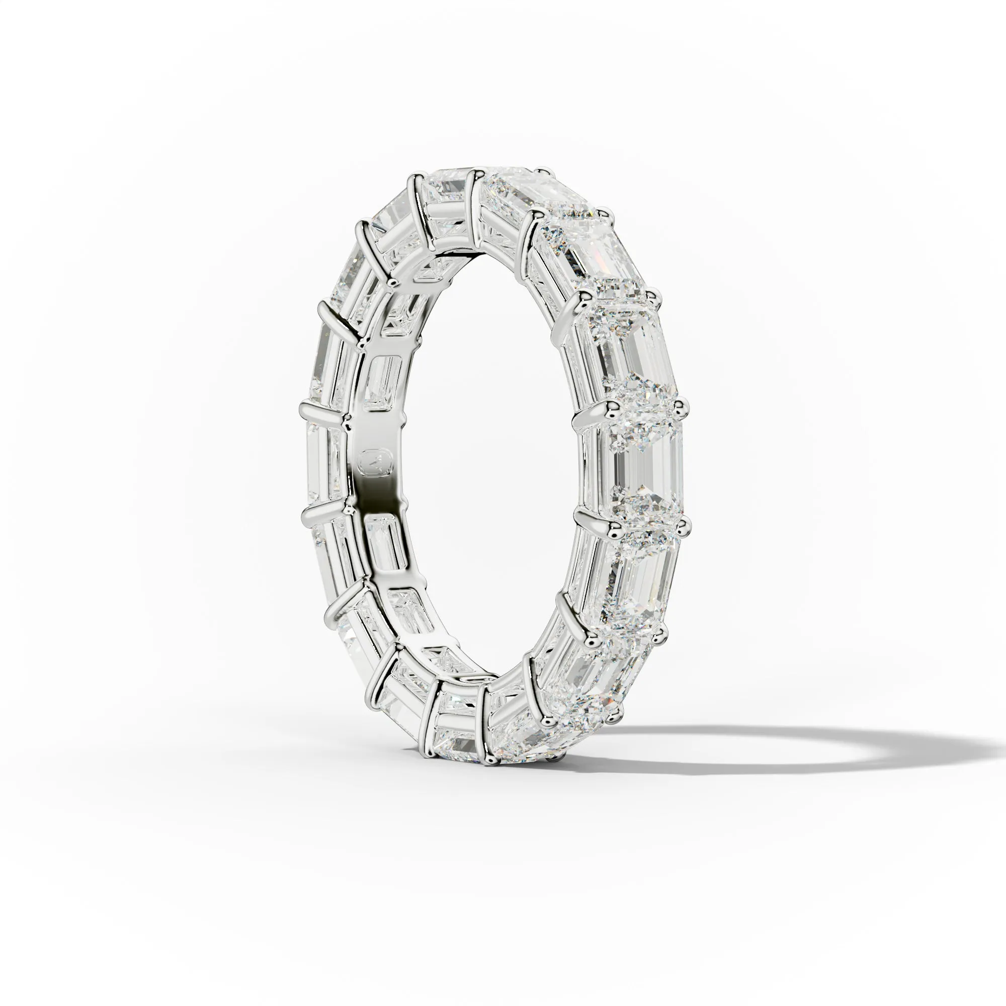 4.0 Carat East West Emerald Cut Diamond Eternity Band