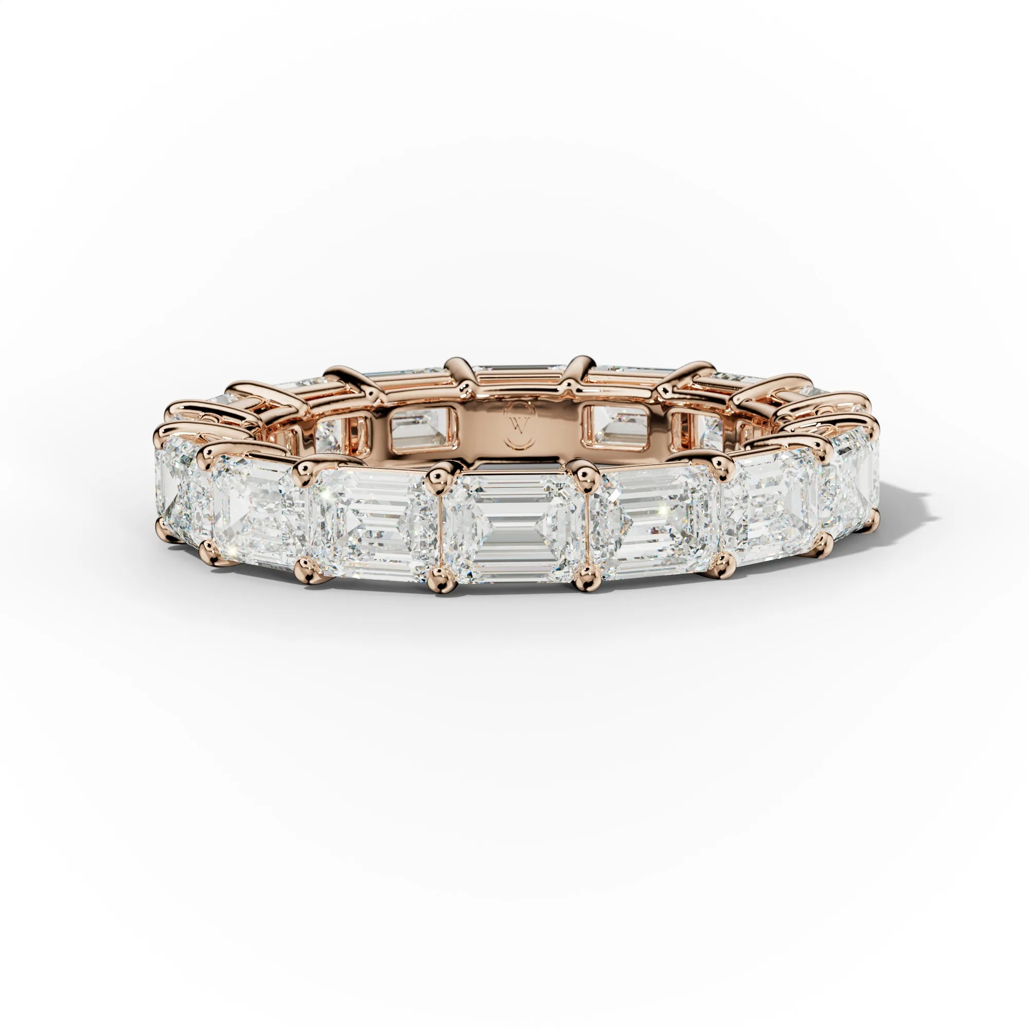 4.0 Carat East West Emerald Cut Diamond Eternity Band