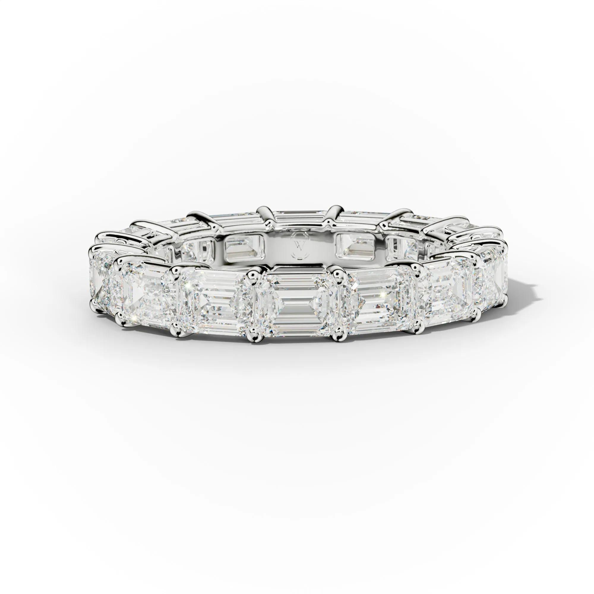 4.0 Carat East West Emerald Cut Diamond Eternity Band