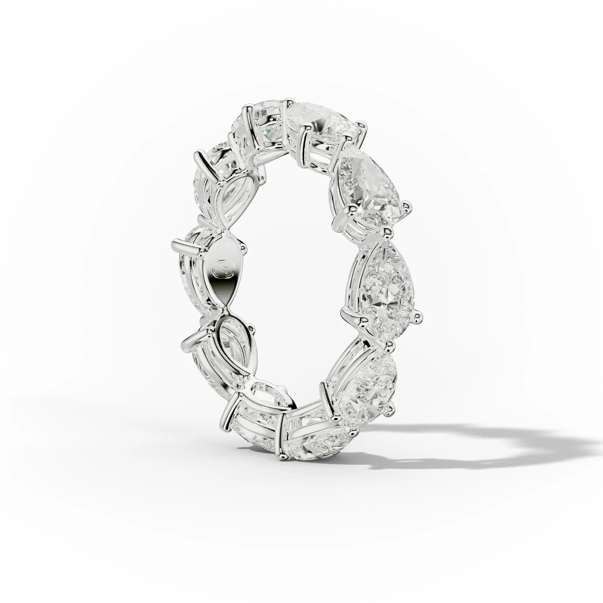 4.0 Carat East West Pear Shape Diamond Eternity Band