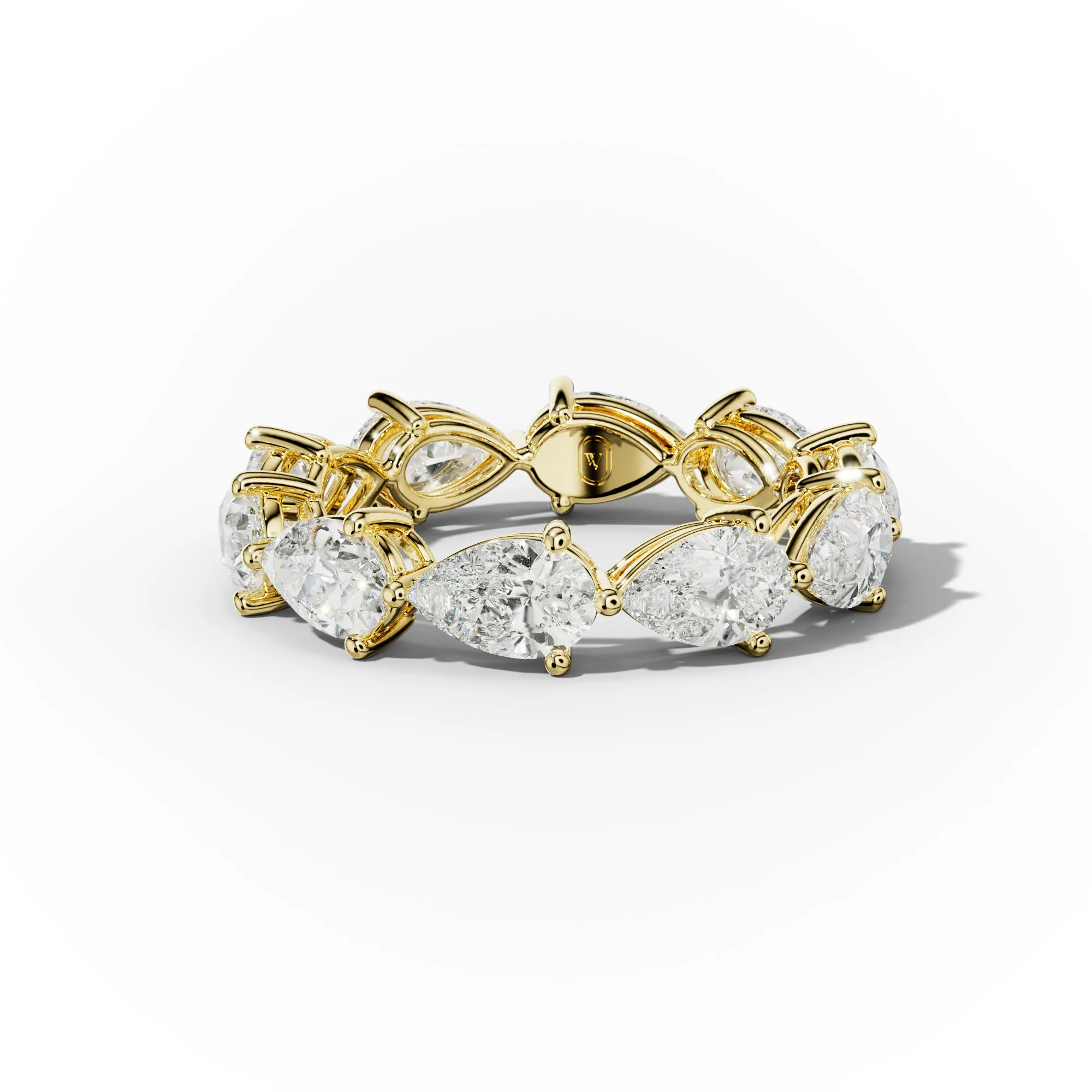 4.0 Carat East West Pear Shape Diamond Eternity Band