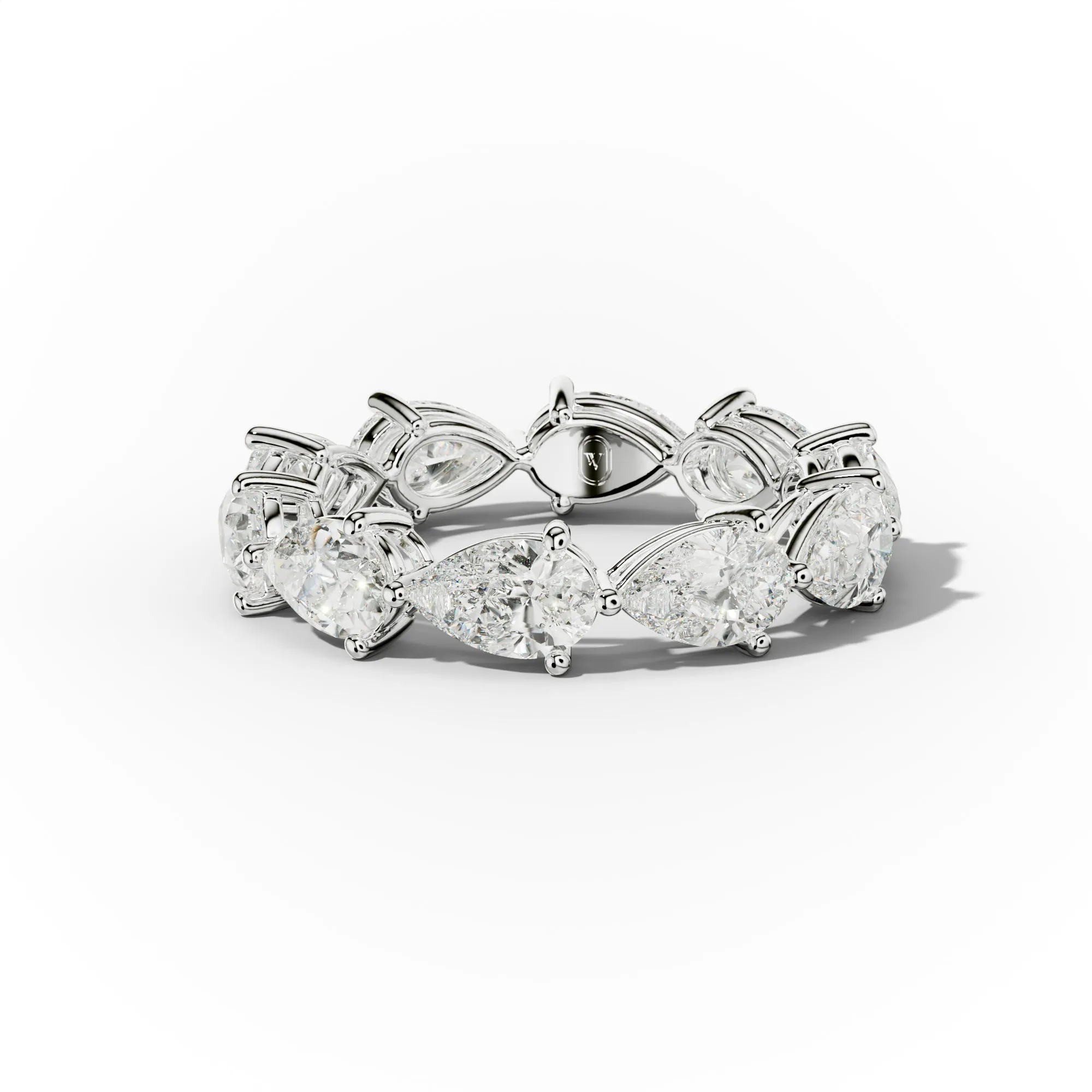 4.0 Carat East West Pear Shape Diamond Eternity Band