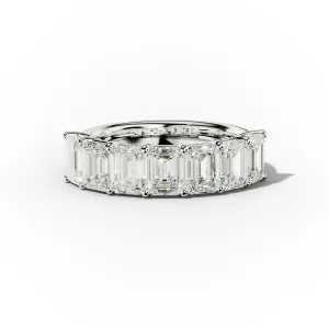 4.0 Carat Emerald Diamond Anniversary Band