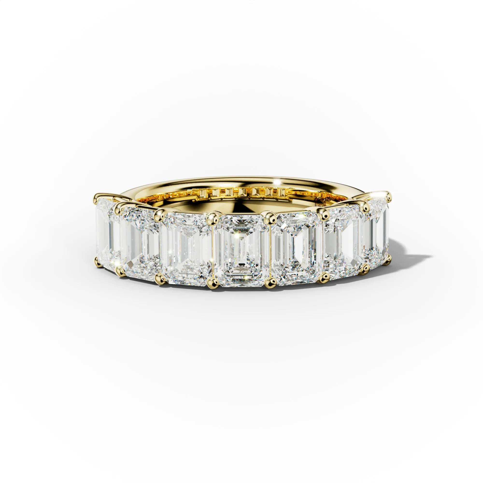 4.0 Carat Emerald Diamond Anniversary Band