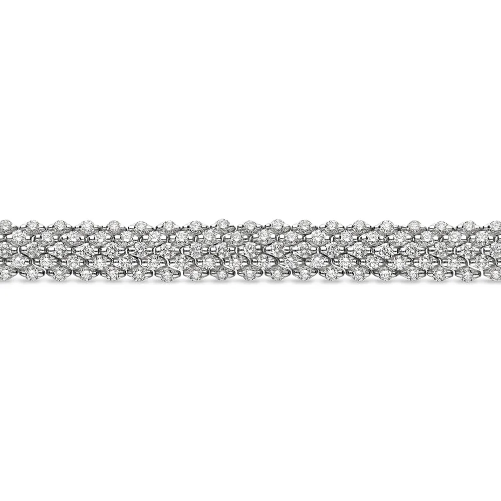 4.20ct Diamond White Gold Bracelet