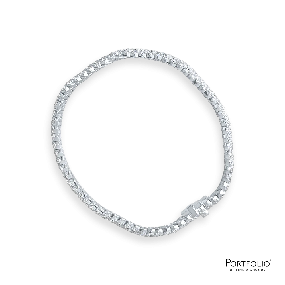 4.20ct Diamond White Gold Bracelet
