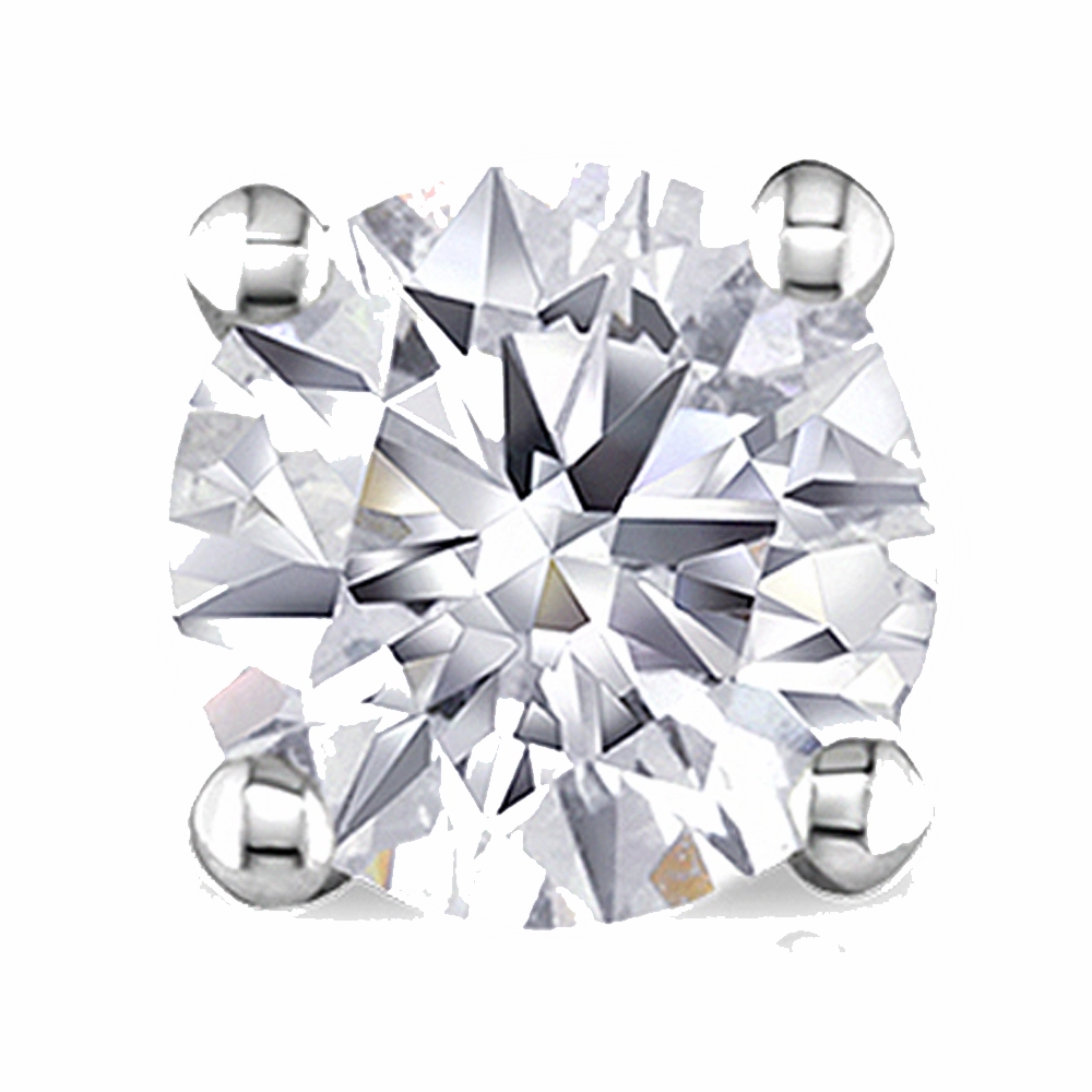 4.02ct H SI2 Brilliant Cut Diamond 18 Carat White Gold  Earrings