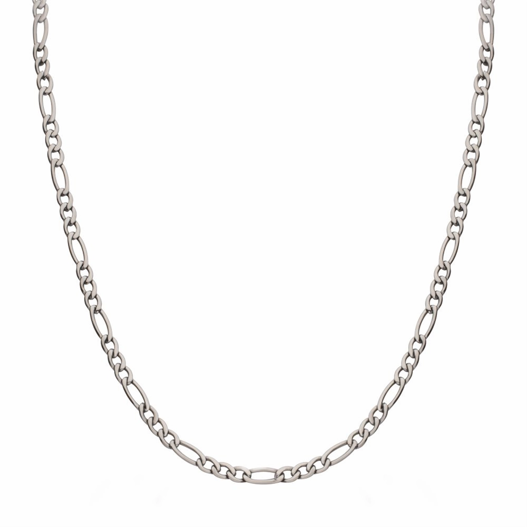 4.7mm Titanium Figaro Chain Necklace