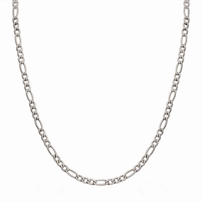 4.7mm Titanium Figaro Chain Necklace