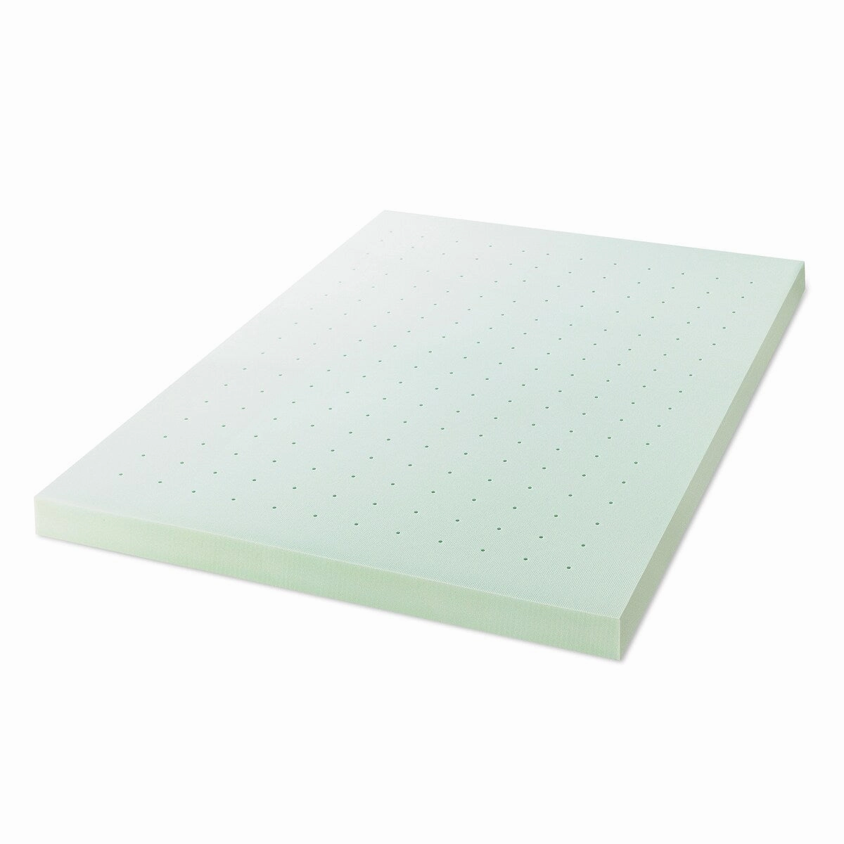 4 Inch Ventilated Memory Foam Mattress Topper with Calming Green Tea Infusion