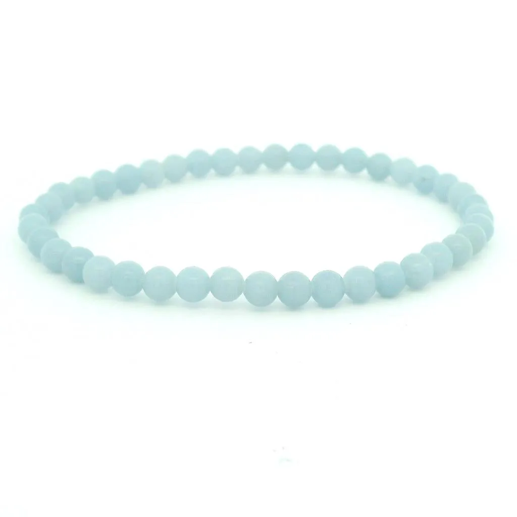 4mm Beaded Angelite Bracelet