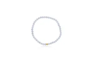 4mm Faceted Moonstone Bracelet With Gold Filled Finishing Bead