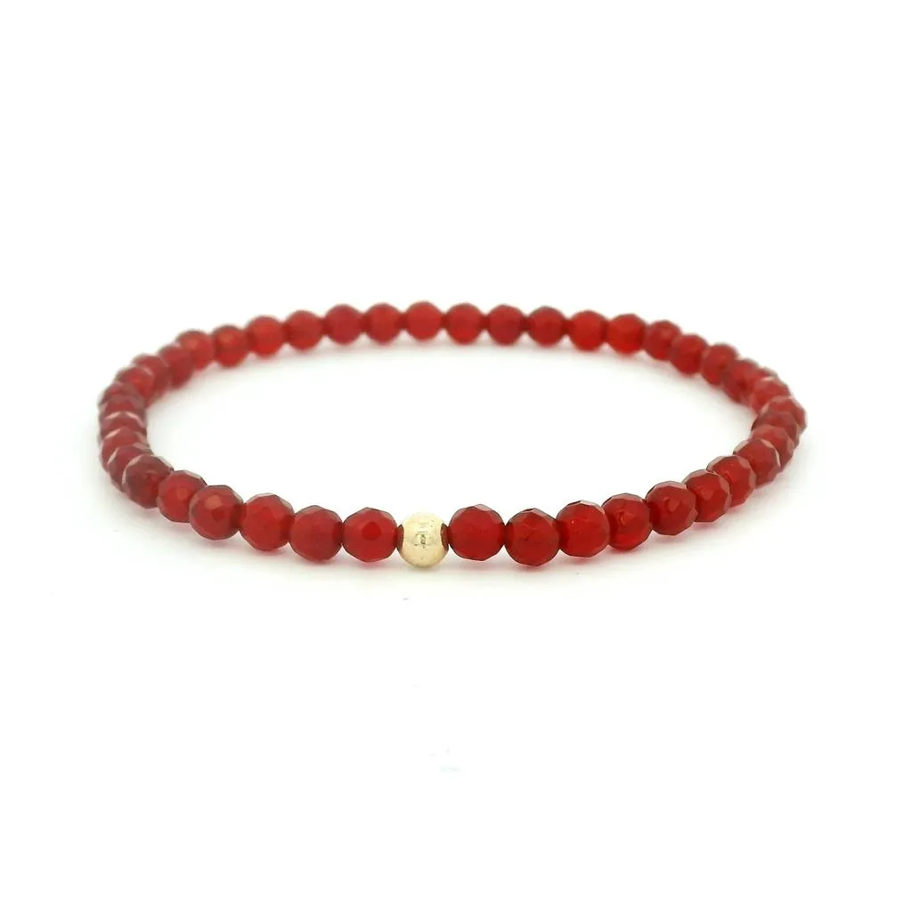 4mm Faceted Quartz Bracelet With Gold Filled Finishing Bead