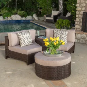 4pc Outdoor Chat Set w/ Storage Trunk - NH050992 patio chairs, outdoor seating