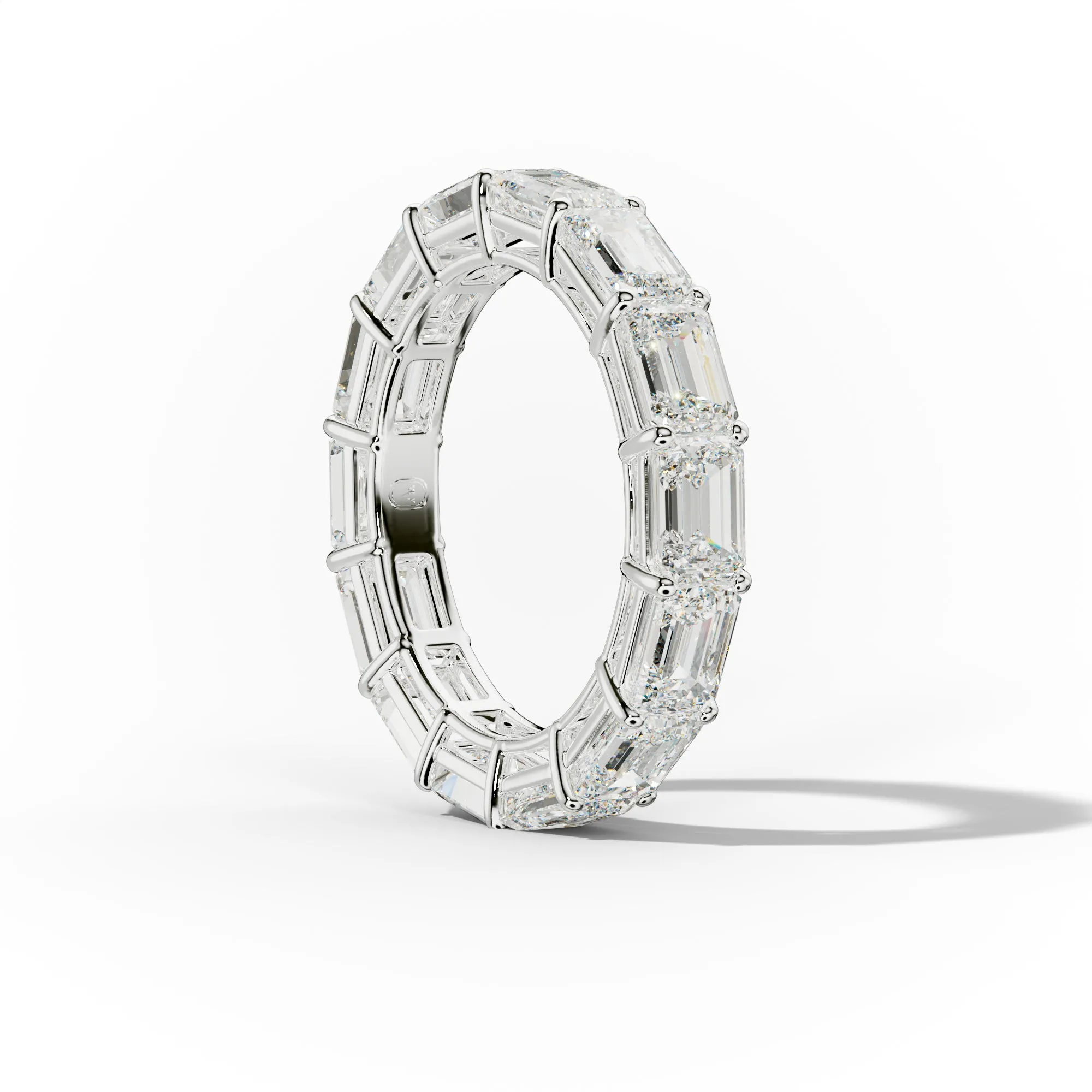 5.0 Carat East West Emerald Cut Diamond Eternity Band