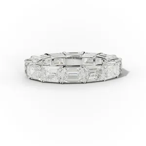 5.0 Carat East West Emerald Cut Diamond Eternity Band