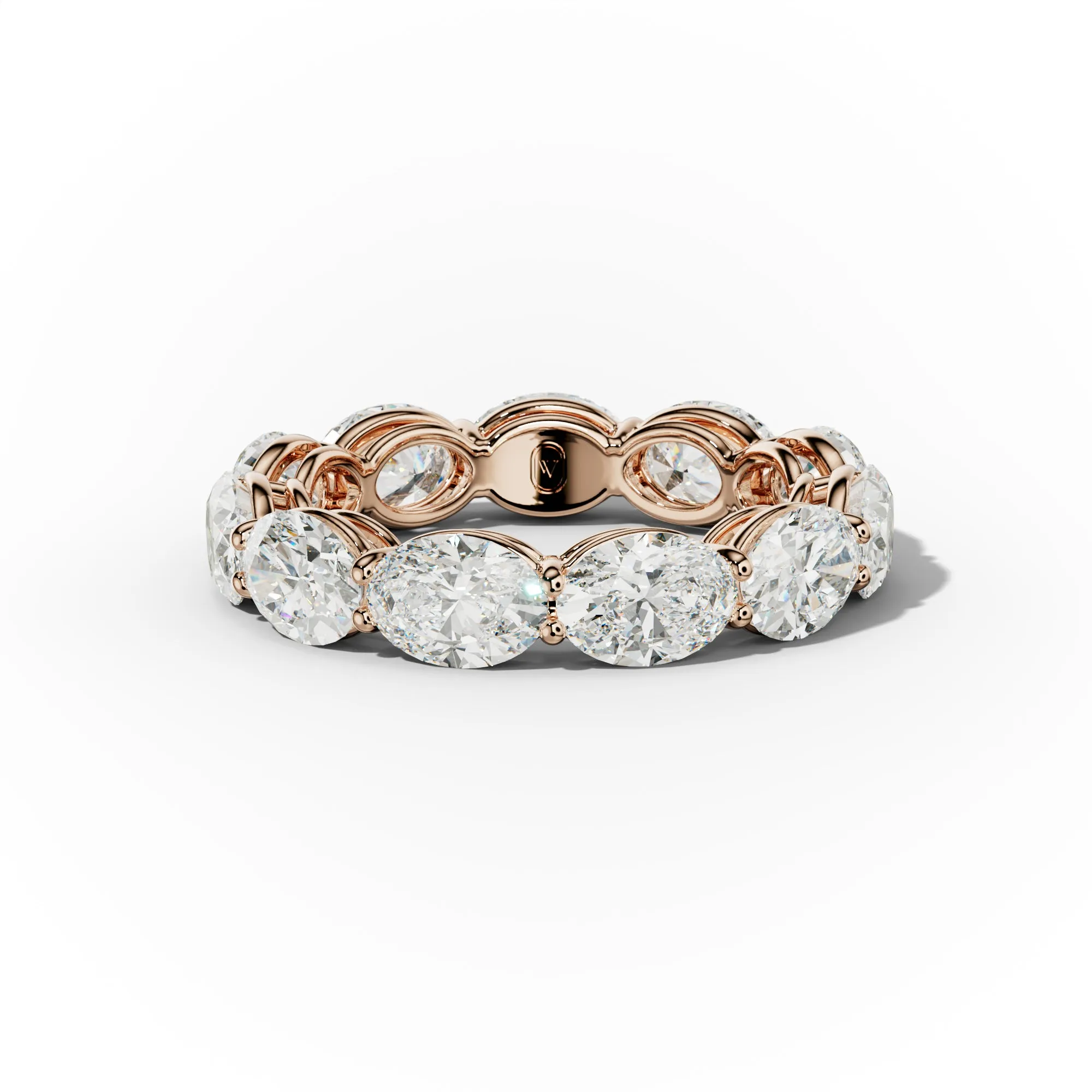 5.0 Carat East West Oval Cut Diamond Eternity Band
